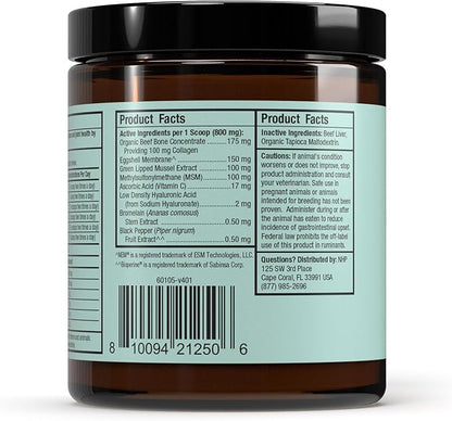 Dr. Mercola Bark & Whiskers Joint Support - Joint & Cartilage Support for Cats & Dogs - with Collagen, MSM, Green-Lipped Mussel Extract & Hyaluronic Acid - 1.69 oz