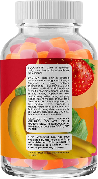Chewable Vitamin D Gummies for Adults - Delicious Daily Vitamin D3 Gummies with D3 2000IU per Serving - Gluten and Gelatin Free Non-GMO Gummy for Adult Immunity Support - 60 Count