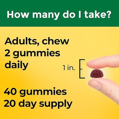 Nature Made High Absorption Magnesium Glycinate Gummies 100 mg per Serving, Muscle, Nerve, Bone and Heart Support, Magnesium Supplement, 40 Magnesium Gummies, 20 Day Supply