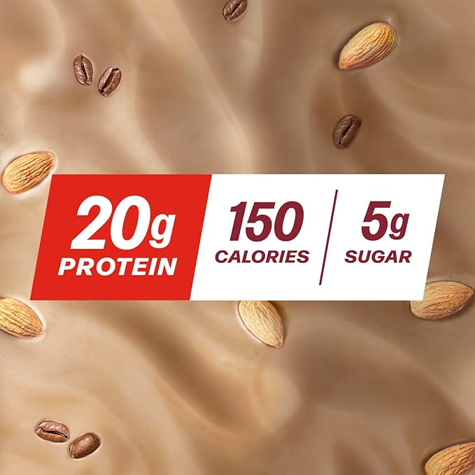 Premier Protein Non-Dairy Plant Based Almondmilk Protein Shake, Coffee with Caffeine for Energy – 20g Protein, 5g Sugar, 11.5 Fl oz, 12 Count