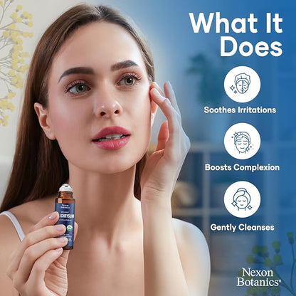 Organic Helichrysum Essential Oil Roll On 10 ml – Natural Aromatherapy Blend for Skin Care, Relaxation, Calm Mind, Stress Relief & Daily Wellness – Nexon Botanics