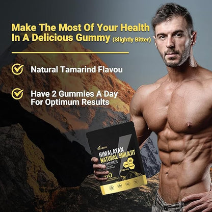 Shilajit* Gummies,Pure Himalayan* micronutrient Supplement, Himalayan Premium Ingredient with Shilajit, Ashwagandha, Gokshura, Fulvic Acid & 85+ Trace Minerals I for Men & Women (3000MG/1 Bag)
