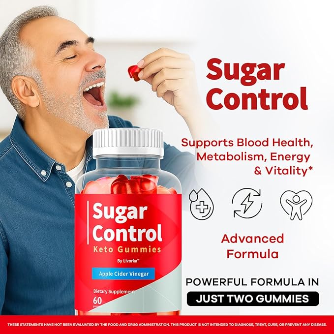SugarControl Keto Gummies - Official SugarControl Advanced Apple Cider Vinegar Gummys All Natural Supplement Support, 60 Gummies for 1 Month
