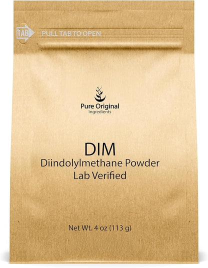 PURE ORIGINAL INGREDIENTS DIM, 4 oz, Diindolylmethane Powder, Dietary Supplement, No Additives, Always Pure