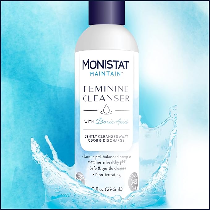 Monistat Boric Acid Feminine Wash, Fragrance-Free Intimate Wash for Women with Gentle pH-Balanced Formula, 10 Fl Oz, Pack of 3