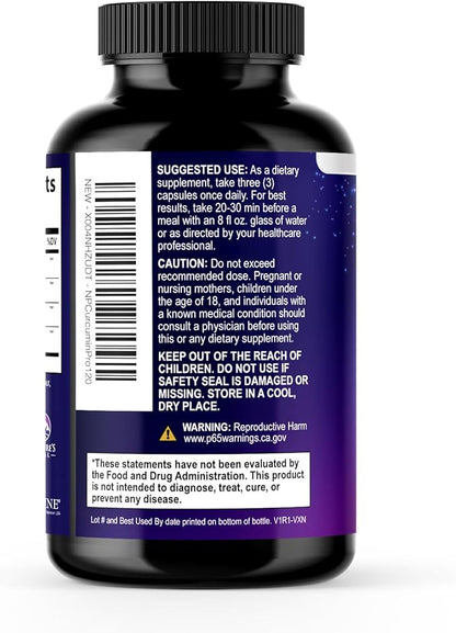 Turmeric Curcumin Supplement - 1750mg Organic Turmeric Per Serving - 95% Curcuminoids, Ginger & BioPerine Black Pepper for Best Absorption - Natural Vegan Joint Support, Bottled in USA - 360 Capsules