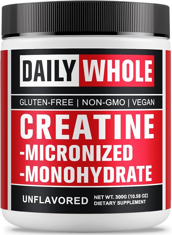 5000mg Creatine Monohydrate Micronized Powder, Pure Unflavored Micronized Creatine Monohydrate 300g (60 Servings) Nutritional Supplements for Men & Women Sugar-Free,Vegan, Non-GMO with Scoop