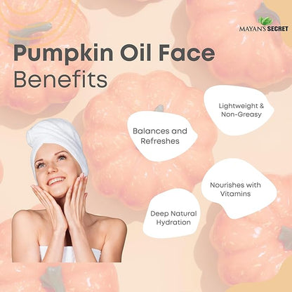 Pumpkin Seed Oil USDA Certified Organic Cold Pressed Virgin, Natural Moisturizer for Dry Hair Rough Skin, and Nails