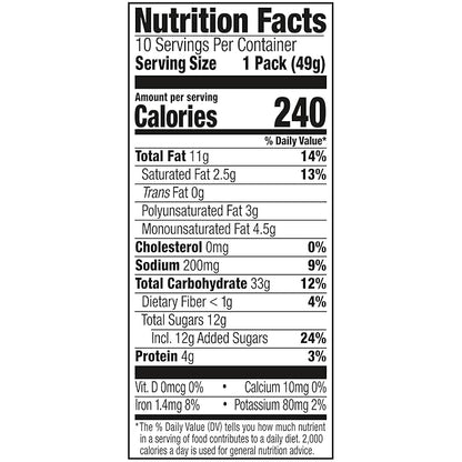 Lance Sandwich Cookies, Nekot Peanut Butter, 10 Individually Wrapped Packs, 6 Sandwiches Each