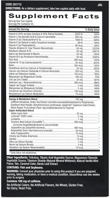 GNC Mega Men Energy & Metabolism Multivitamin | Increased Calorie Burning | 90 Count