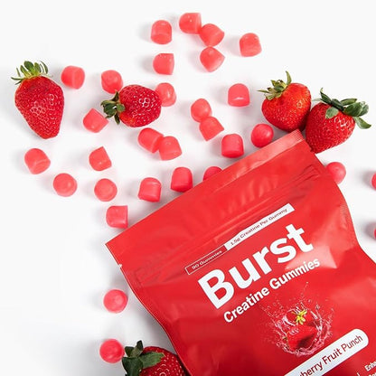 Creatine Monohydrate Gummies - 1.5g of Creatine Per Gummy - Build Muscle, Recover Faster, Enhance Cognition - Strawberry Flavor - 90ct