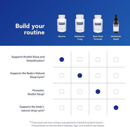 Pure Encapsulations Glycine - Supports Restful Sleep & Liver Detox* - Liver Supplement - Vegan & Gluten-Free - 180 Capsules