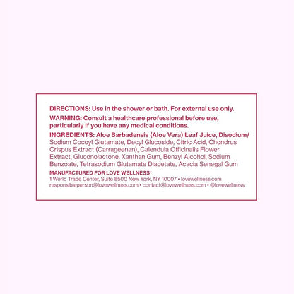 Love Wellness pH Balancing Cleanser | Feminine Vulva Wash for Intimate Health & Hygiene | Fragrance-Free, Non-Irritating & pH Matched | With Aloe Vera & Calendula for Sensitive Skin | 10 Fl Oz