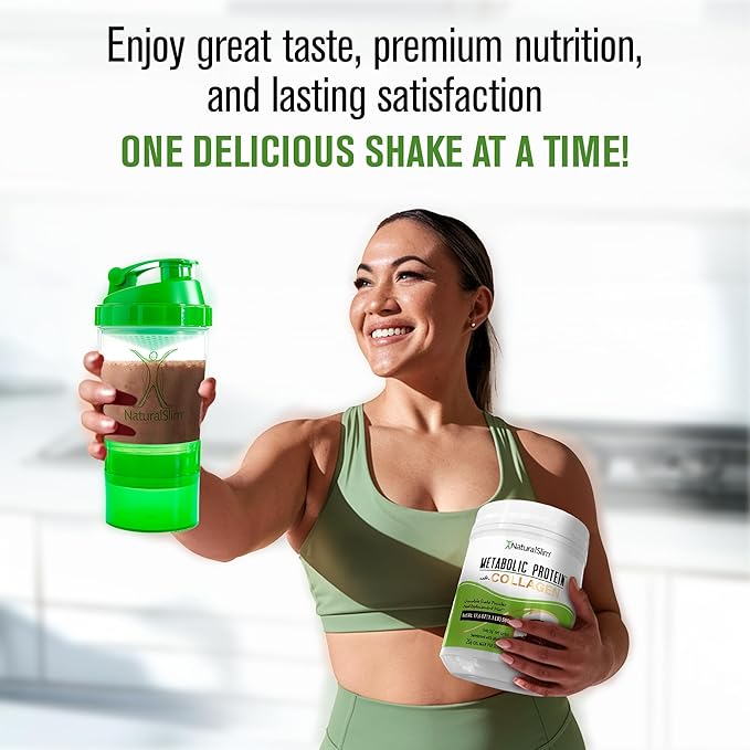 Metabolic Protein Powder with Collagen, Chocolate whey protein powder shake, Hydrolyzed Collagen with L-Glutamine for Digestion, Skin, Joints & Muscle, Low Carb Meal Replacement, 17.06 oz