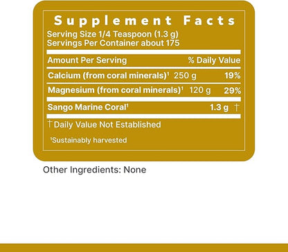 Premier Research Labs Calcium Magnesium Powder - Natural Coral Calcium Powder for Bone Health, Mix with Water for Alkaline PH Balance - 8 oz