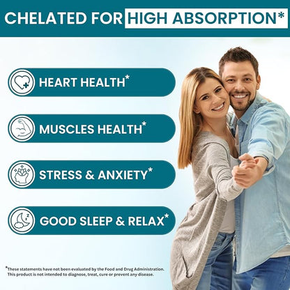VITBOOST Magnesium Glycinate 500mg - High Absorption Chelated Supplement - Supports Sleep, Muscle Recovery & Heart Health - Non-GMO, Vegan - 120 Capsules - Made in USA
