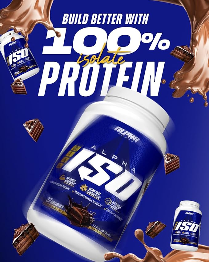 Alpha Supps ISO, Low Carb 100% Whey Protein Isolate Powder, 25 Grams Per Serving, Helps Support Muscle Growth, Low Sugar and Gluten Free (Strawberry Shortcake, 2 lb)