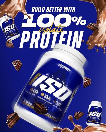 Alpha Supps ISO, Low Carb 100% Whey Protein Isolate Powder, 25 Grams Per Serving, Helps Support Muscle Growth, Low Sugar and Gluten Free (Strawberry Shortcake, 5 lb)