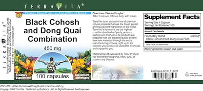 Black Cohosh and Dong Quai Combination - 450 mg (100 Capsules, ZIN: 513391)
