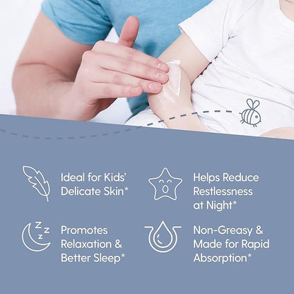 Sore Muscle Magnesium Lotion for Kids & Magnesium Lotion for Babies with Arnica Oil | Soothes Tired Legs, Supports Restful Sleep, Moisturizes Sensitive Skin, 8 fl oz (237 mL) by M3