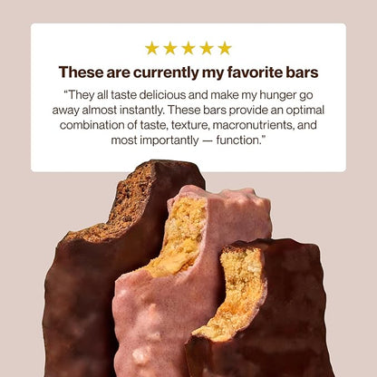Supergut GLP-1 Boosting Prebiotic Bars, Chocolate Brownie - Gut Healthy Protein Snacks & Breakfast Bars - Keto-Friendly Meal Replacement Energy Bars (12 Count)