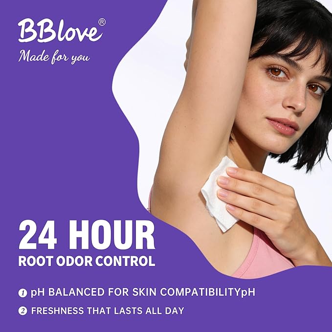 Acidified Body Wipes - 24H Odor Control, pH Balanced for Underarms & Whole Body, Aluminum-Free & Skin-Loving Formula, 80 Wipes