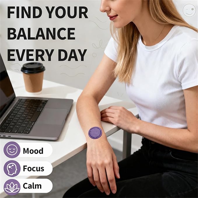 Dopamine Patches Extra Strength – Mood Support, Calm & Focus – Stress Relief with Mucuna & 5-HTP – Plant-Based, Vegan – 60 Patches (2 Month Supply)