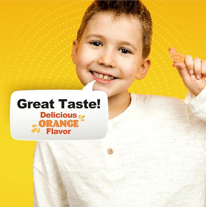 DOCTOR'S FINEST Vitamin C Gummies for Kids - Vegan, GMO Free & Gluten Free - Great Tasting Orange Flavor Pectin Chews - Kids Dietary Supplement - 250 mg of Vitamin C - 120 Jellies [60 Doses]