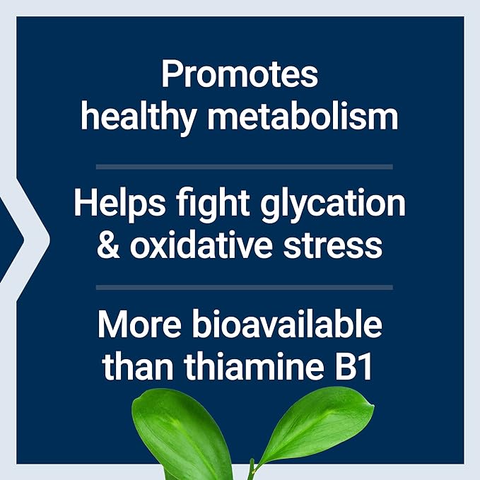 Life Extension Mega Benfotiamine, 250 mg, a fat-soluble form of thiamine, healthy metabolism, ultra-bioavailable vitamin B1, high potency, gluten-free, non-GMO, vegetarian, 120 capsules