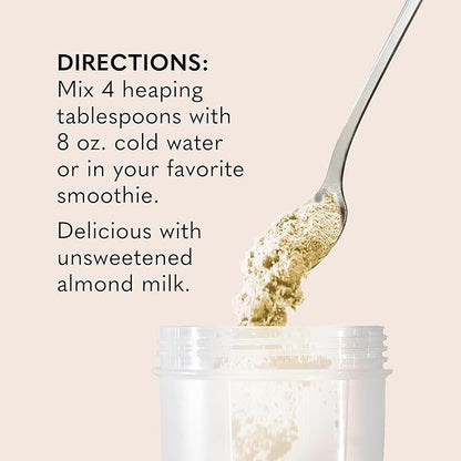 Garden of Life Plant-Based Sprouted Barley Protein, Vanilla Caramel with 21g Protein, 0g Sugar & Clean Ingredients, Upcycled Barley, Probiotics, Non-GMO, use in Shakes, Smoothies & Baking, 20 Servings
