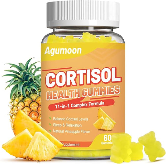 Cortisol Gummies for Women, Cortisol Supplements with Ashwagandha, Magnesium, L-theanine, for Relaxation and Mood Support - 60 Gummies