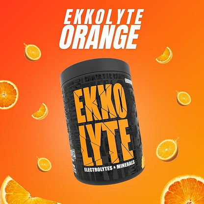 Ekkovision Ekkolyte Electrolytes & Minerals Powder, 50 MG Vitamin C & 155 MG Magnesium for Hydration Support, Essential Electrolytes for Women & Men, Orange Flavored Electrolyte Mix, 120 Servings