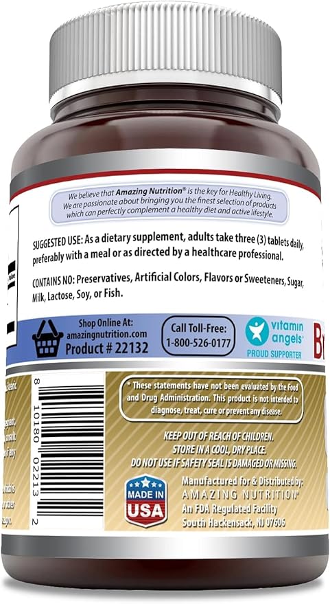 Amazing Formulas Brewers Yeast 1500 Mg Per Serving Tablets Supplement | Non-GMO | Gluten Free | Made in USA (240 | 2 Pack)
