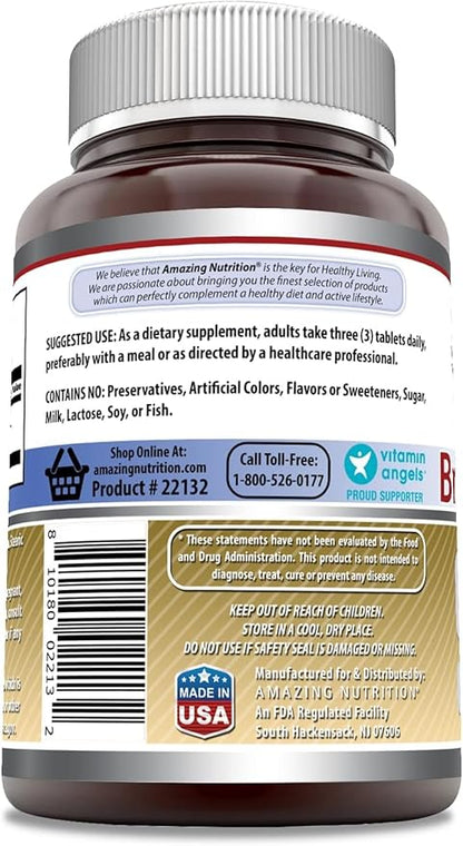 Amazing Formulas Brewers Yeast 1500 Mg Per Serving Tablets Supplement | Non-GMO | Gluten Free | Made in USA (240 | 2 Pack)