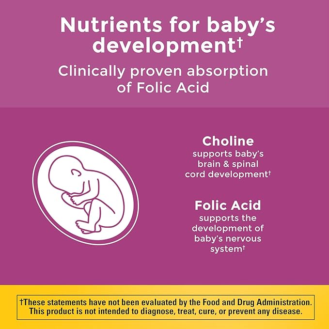 Nature Made Prenatal Gummies with DHA and Folic Acid, Prenatal Vitamins for Women for Daily Nutritional Support, 60 Gummies, 30 Day Supply,(Pack of 2)