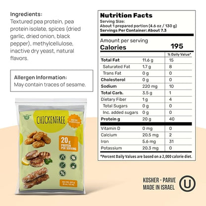 Creative Pea Plant-Based Chicken Style Meat Mix | High Protein Shelf-Stable Vegan Protein | Pea Protein | Just Add Water & Oil | For Burgers, Nuggets, Patties & Kebab | Gluten-Free | 227g