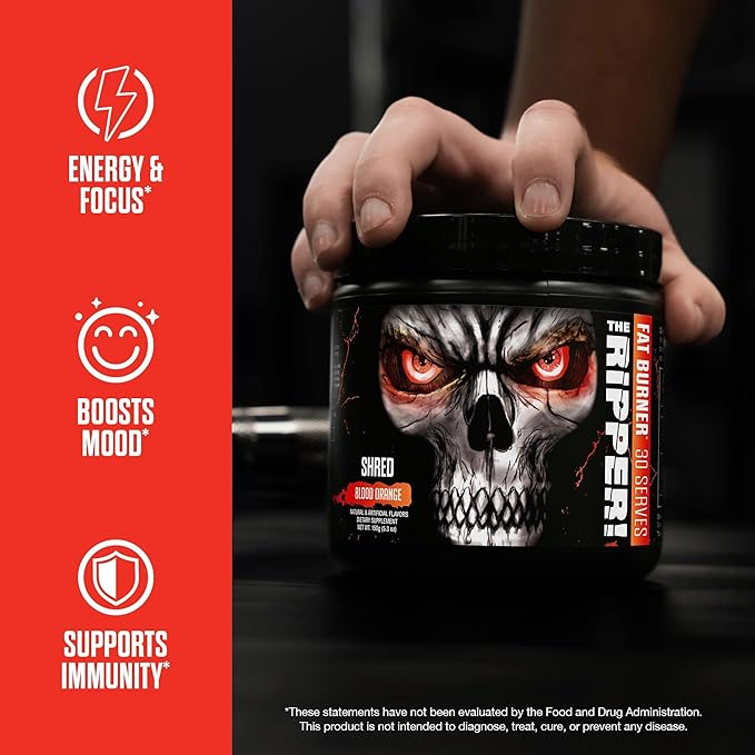 JNX SPORTS The Ripper! Fat Burner Pre Workout for Men & Women – Thermogenic Fat Burning Powder & Appetite Suppressant, Boost Energy & Endurance – Pineapple Shred, 30 Servings