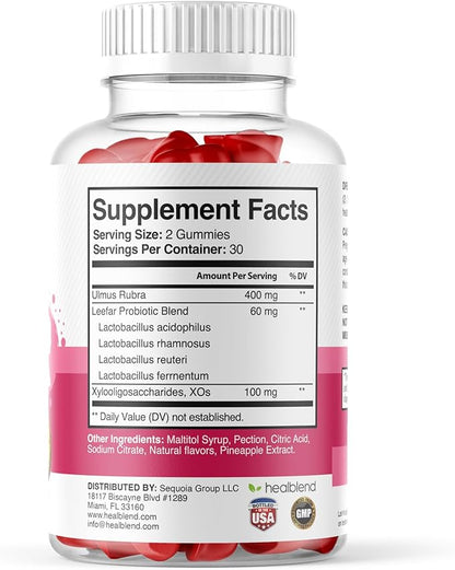 healblend Women’s Probiotic Gummies – Supports Intimate Health, Odor Control, pH & Yeast Balance, Digestive & Immune Support – Daily Probiotic Supplement for Women - Pineapple Flavor - 60 Count (1)
