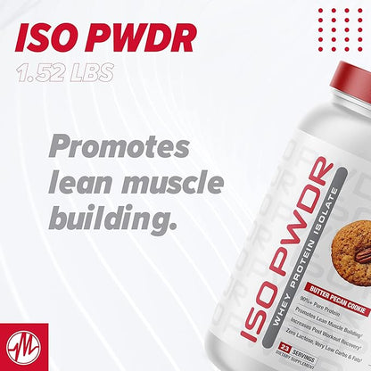 Metabolic Nutrition Whey Protein Isolate ISO PWDR Banana Cream, 1.54lb, 23 Servings, 26g Protein, Fast Digesting, Zero Carbs, Delicious Flavor, Very Low Carbs & Fat, Zero Lactose