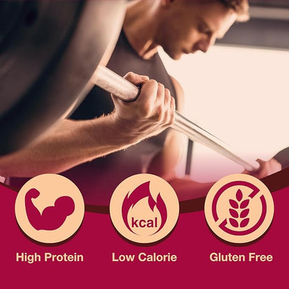 ProtiDIET Chocolate and Caramel Crispy Bites - Gluten free, Low Sugar, High Protein Healthy Snacks with Collagen for Adults to Support a Busy and Active Lifestyle - 7 Protein Bites Per Box