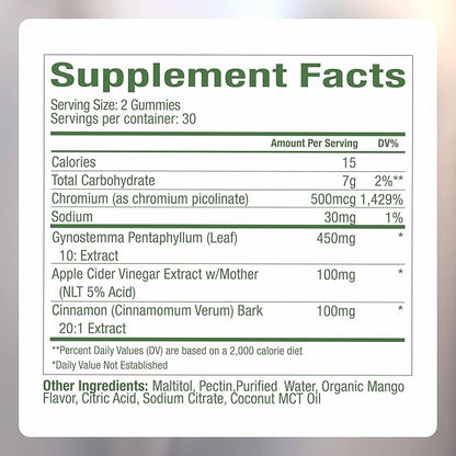 Plant People WonderBurn Metabolism & Cravings Control Gummies, Zero Sugar, Ripe Mango Flavor (60 Count)