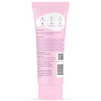 HAPPY CURVES Feminine Wash - pH Balanced Cleanser with Aloe & Vitamin E - Intimate Care for Women - Odor Control, Gentle Daily Vaginal Wash for Sensitive Skin (7 Fl Oz (Pack of 1), Tropical Oasis)