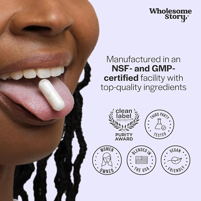 Wholesome Story Organic Vitex Chasteberry Supplement for Women | Hormone Balance, Fertility Support & Period Regulation | Vitex Berry Agnus Castus Extract | 120 Capsules | Chaste Tree Berry