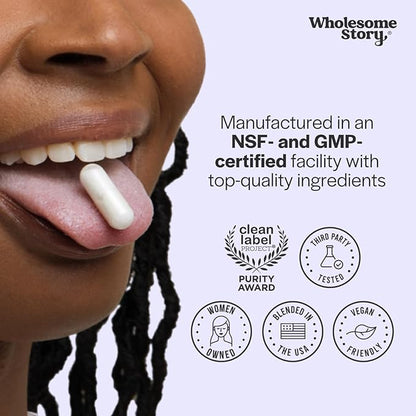 Wholesome Story Organic Vitex Chasteberry Supplement for Women | Hormone Balance, Fertility Support & Period Regulation | Vitex Berry Agnus Castus Extract | 120 Capsules | Chaste Tree Berry