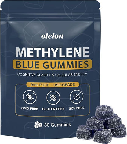 OLELON Methylene Blue Gummies for Men, 30 Gummies