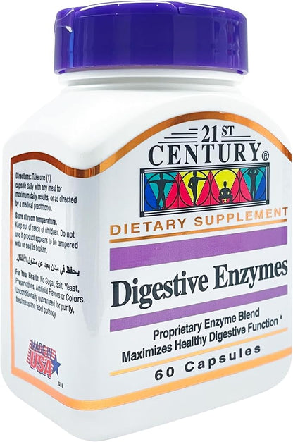 21st Century Digestive Enzymes, 60 Capsules