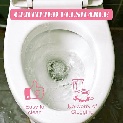 Feminine Wipes Individually Wrapped, Flushable Wipes Travel,Feminine Care Vaginal Wipes for Adult,Women, Girl and Homeless (Pack of 400,Unscented)