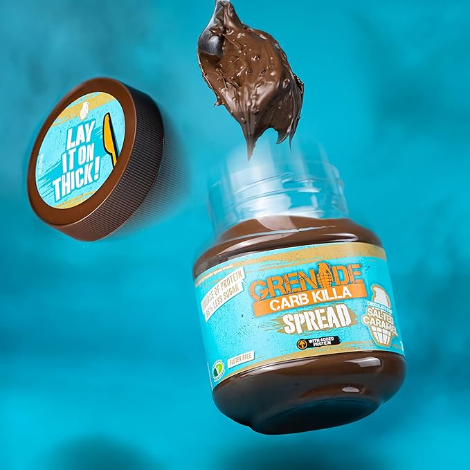 Grenade Carb Killa Protein Chocolate Spread | 7g High Protein Snack | High Protein Low Sugar | Gluten Free No Stir | Chocolate Chip Salted Caramel, 12.7oz