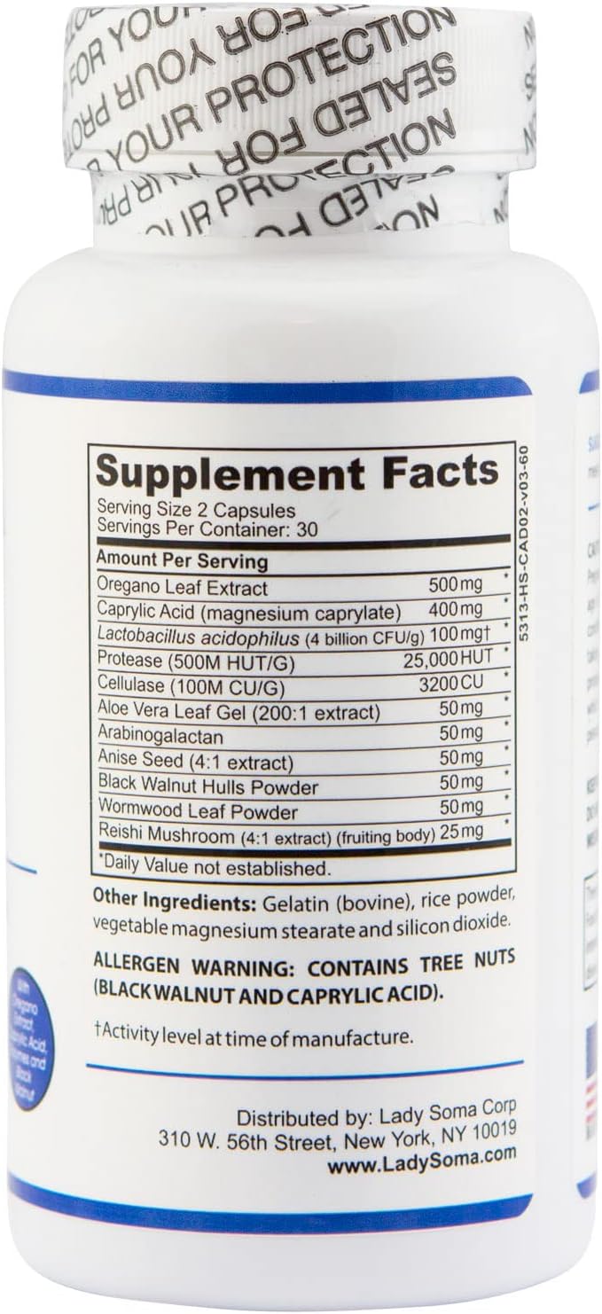 Lady Soma Candida Complex - Extra Strength Yeast & BV Overgrowth Capsules