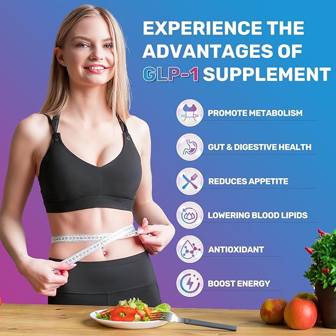 GLP-1 Supplement Natural Activator Formula GLP1 for Women & Men, with Probiotic, Hops, Green Tea for Energy, Gut Health, Hunger & Metabolism Support, 300 Count